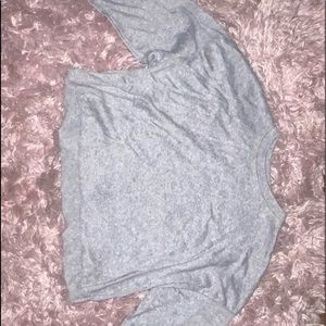 Grey long sleeve cropped